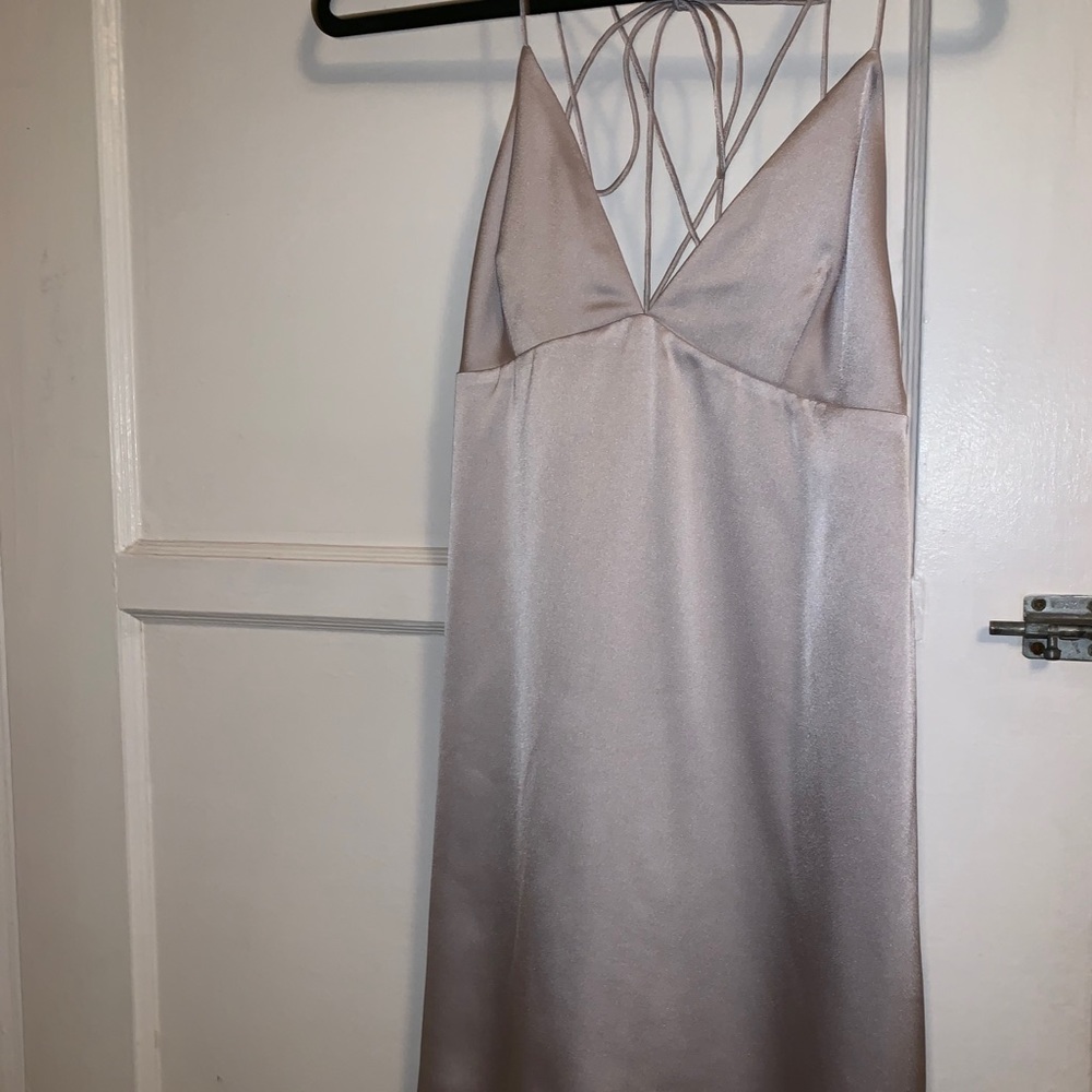 Satin lavender dress